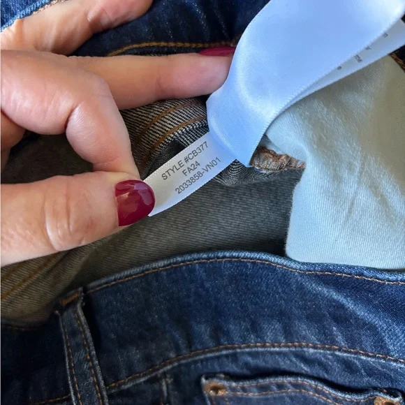 J.Crew Full Length Wide-Leg Denim Jeans Size 27 Dark Wash Button Fly - Picture 11 of 12